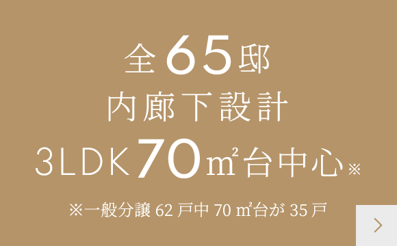 全65邸 内廊下設計 3LDK70㎡台中心